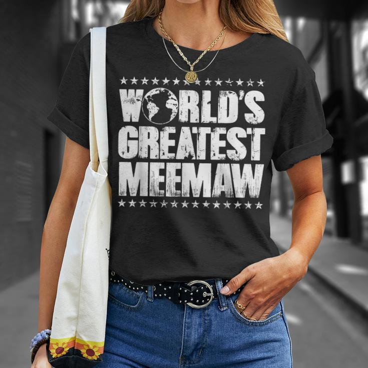Worlds Greatest MeemawBest Ever Award Gift Unisex T-Shirt Gifts for Her