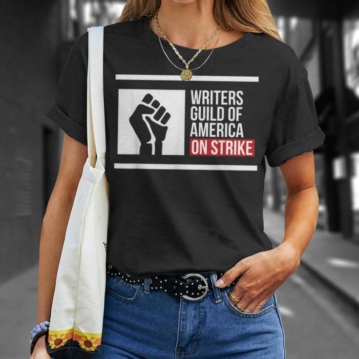 Writers Guild Of America On Strike America On Strike T-shirt Gifts for Her