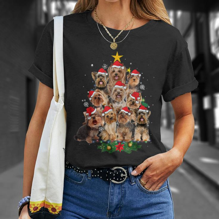 Yorkie Christmas Tree Funny Xmas Gifts For Yorkie Dog Lover Tshirt Unisex T-Shirt Gifts for Her