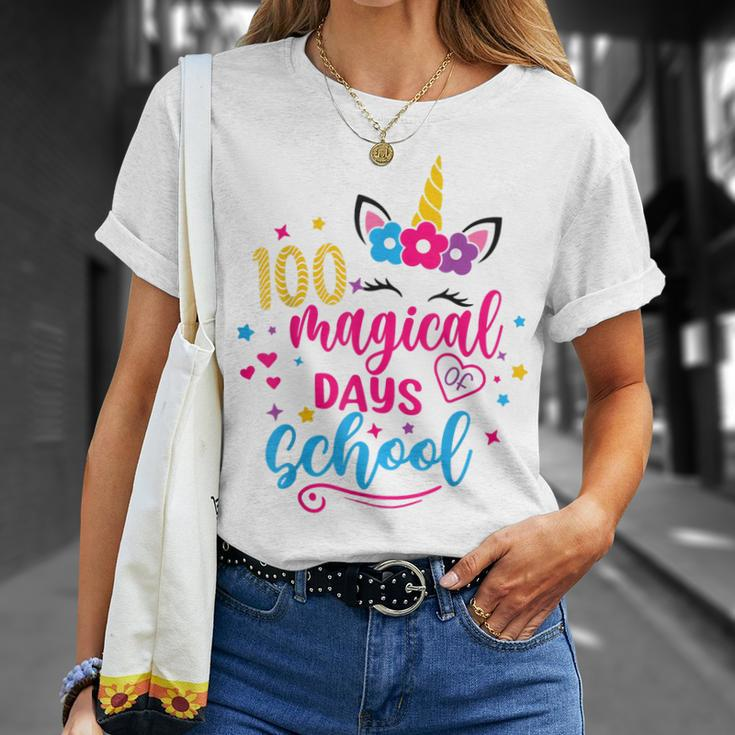 100 Magical Days 100Th Day Of School Girl Unicorn Costume T-shirt Gifts for Her