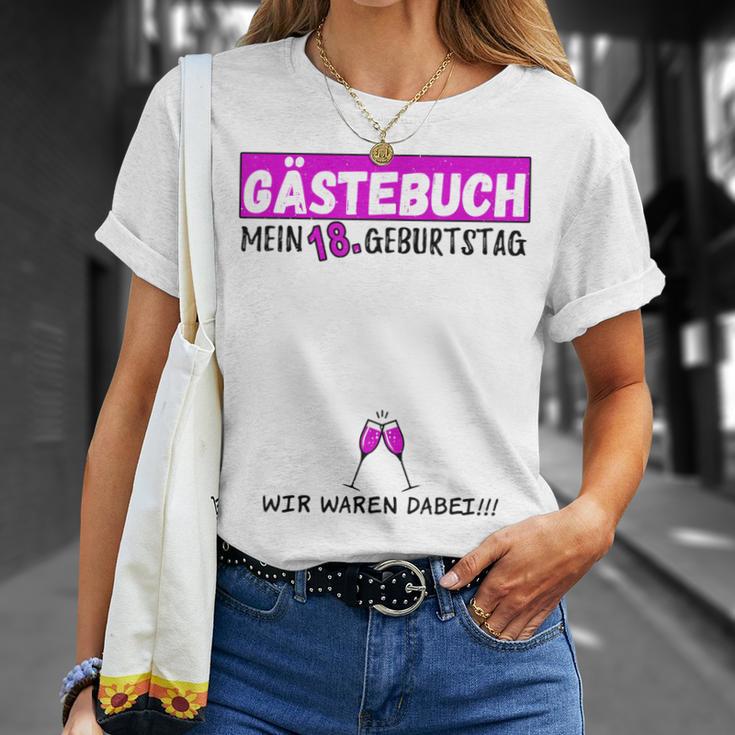 18 Geburtstag Gästebuch 18 Jahre Geburtstagsgeschenk Gast T-Shirt Geschenke für Sie