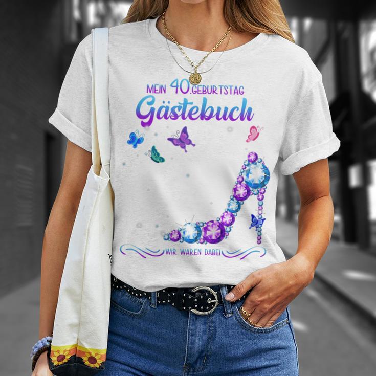 40. Geburtstag Frau 1982 Gästebuch T-Shirt, Feier Andenken Geschenke für Sie