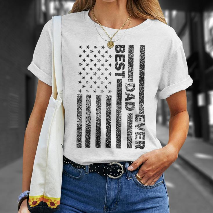 Best Dad Ever American Flag Husband Vintage Fathers Day Men T-Shirt Gifts for Her
