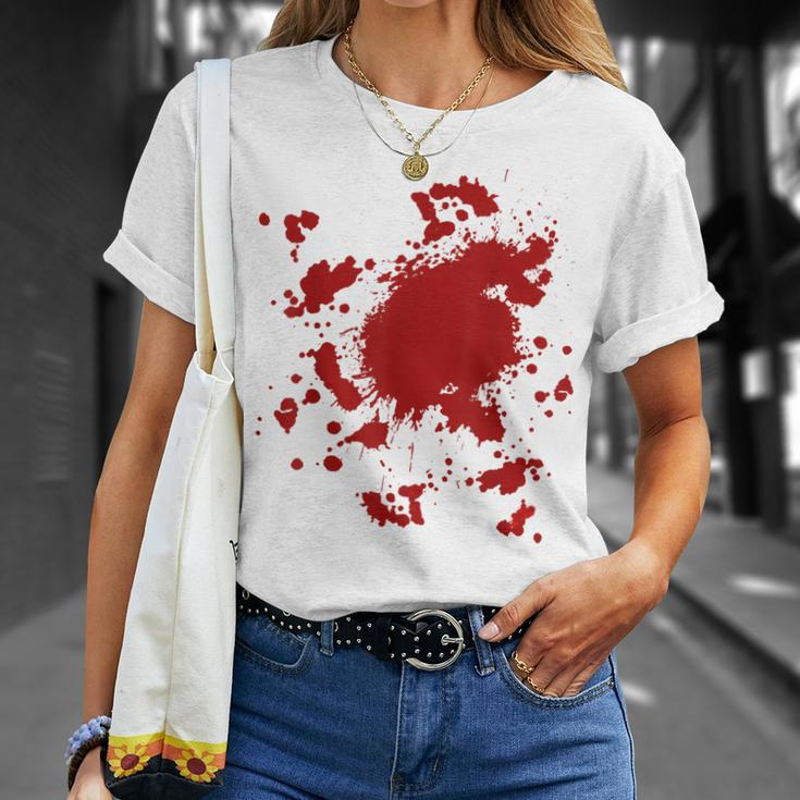 Blood Splatter Costume Gag Fancy Dress Scary Halloween T-shirt Gifts for Her