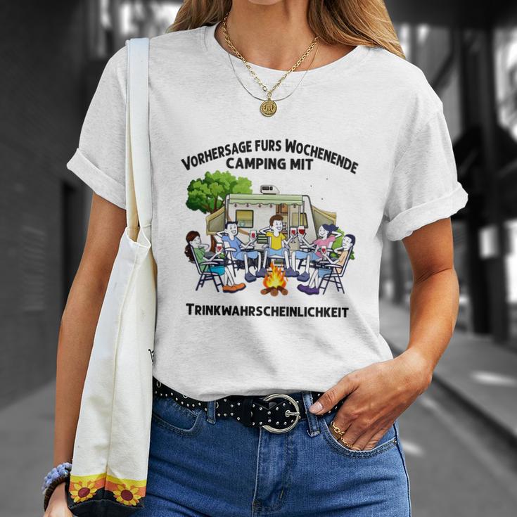 Camping Vorhersage Fürs Wpchenende T-Shirt Geschenke für Sie