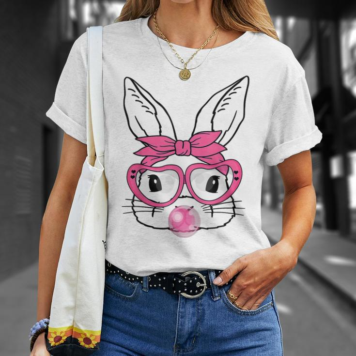 Cute Bunny Heart Glasses Bubblegum For Women Kids Easter Day Unisex T-Shirt Gifts for Her