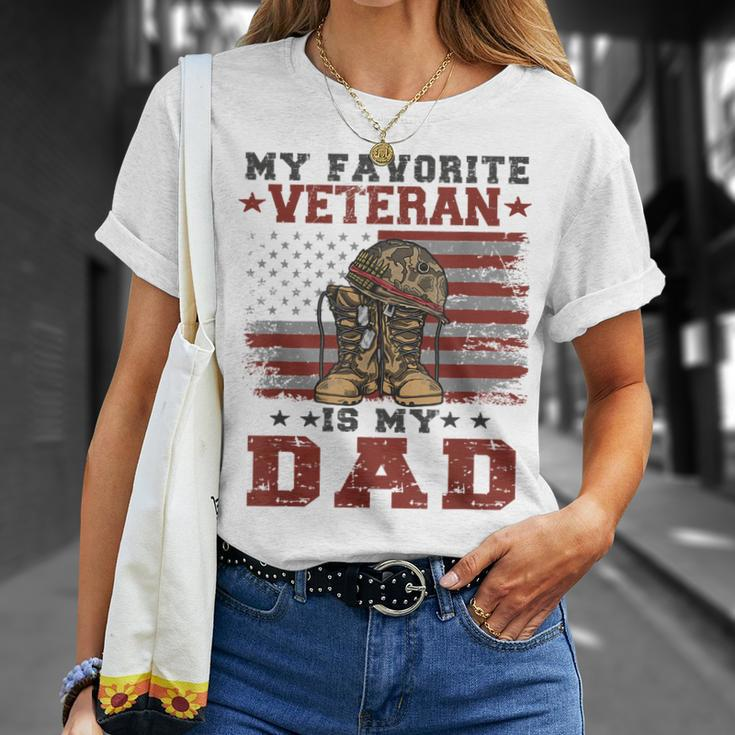 Dad Veterans Day My Favorite Veteran Is My Dad Costume T-Shirt Gifts for Her