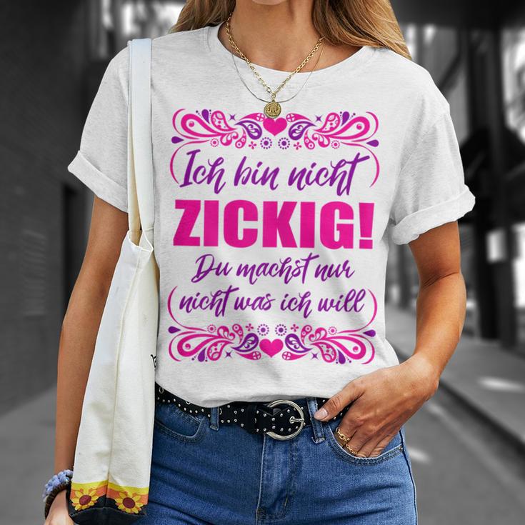 Damen Ich Bin Nicht Zickig T-Shirt, Lustige Sprüche für Frauen Geschenke für Sie