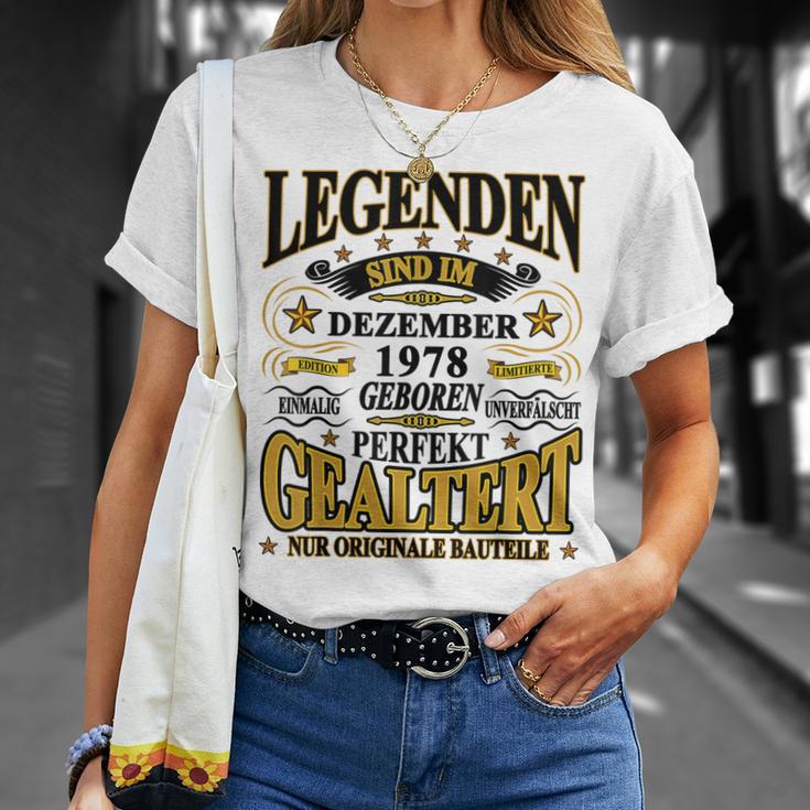 Dezember 1978 Legenden T-Shirt, 45. Geburtstag Lustiges Tee Geschenke für Sie