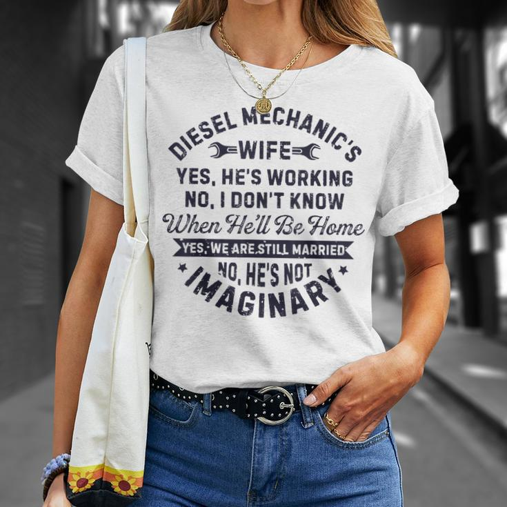 Diesel Mechanics Wife Mechanic Funny Anniversary Gift Women Unisex T-Shirt Gifts for Her