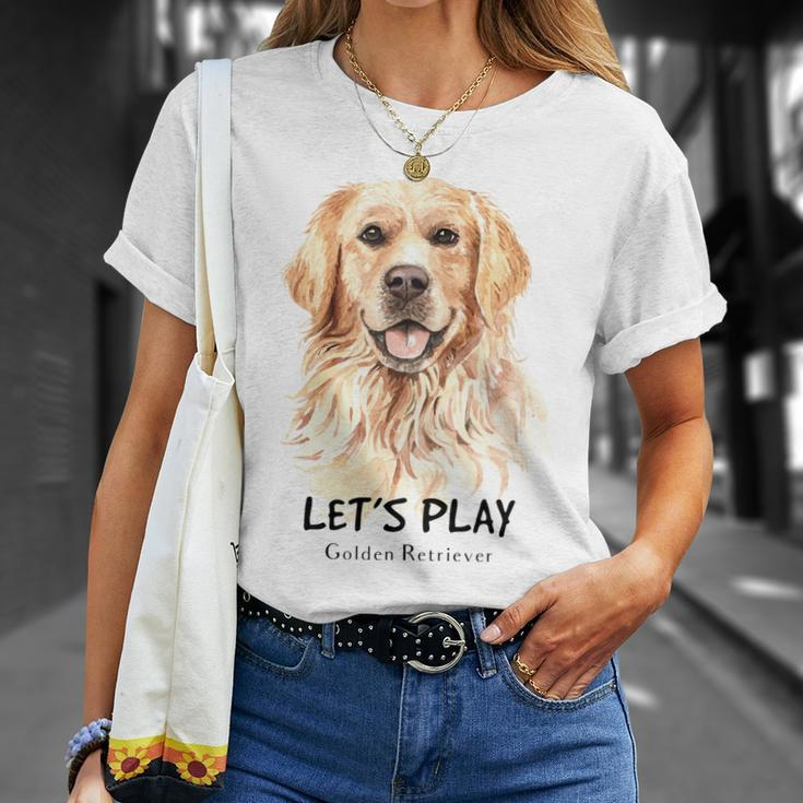 Golden Retriever Dog V2 Unisex T-Shirt Gifts for Her