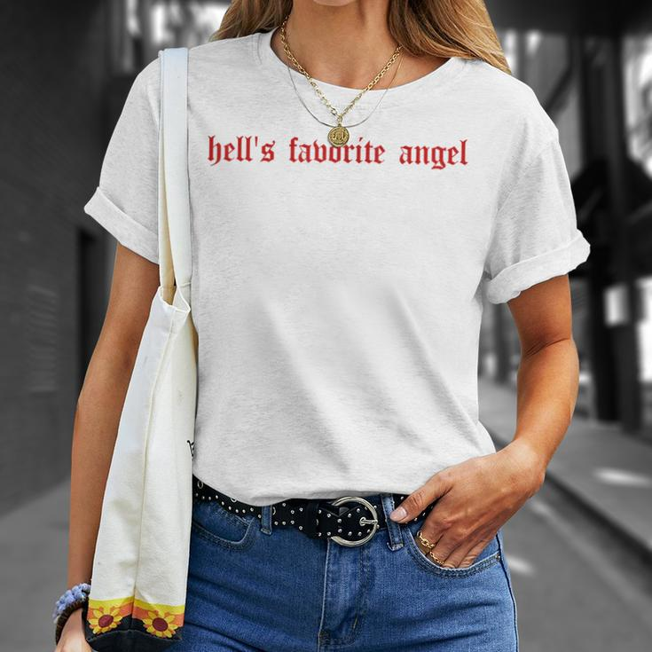 Hells Favorite Angel Funny Hells Favorite Angel Unisex T-Shirt Gifts for Her