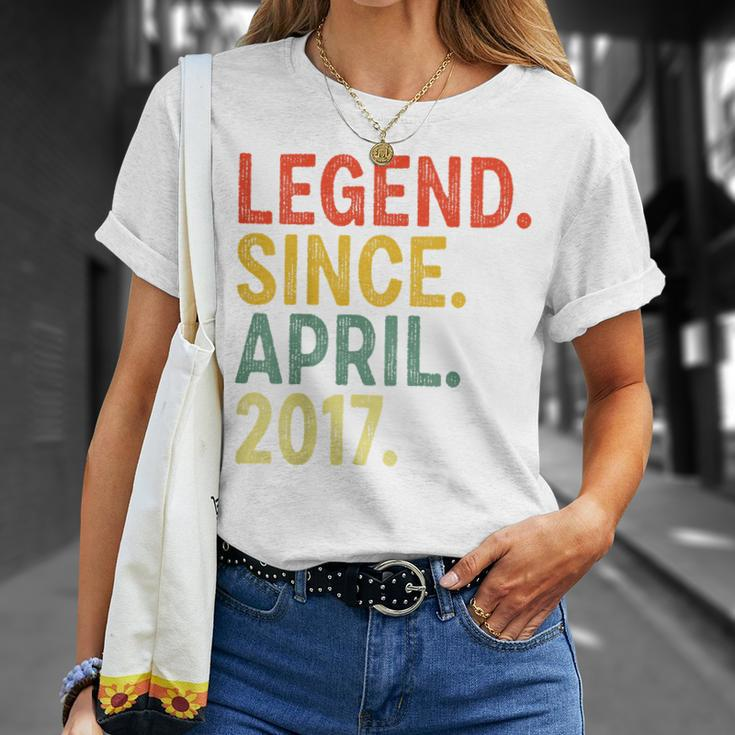 Kids 6 Year Old Legend Since April 2017 6Th Birthday Unisex T-Shirt Gifts for Her