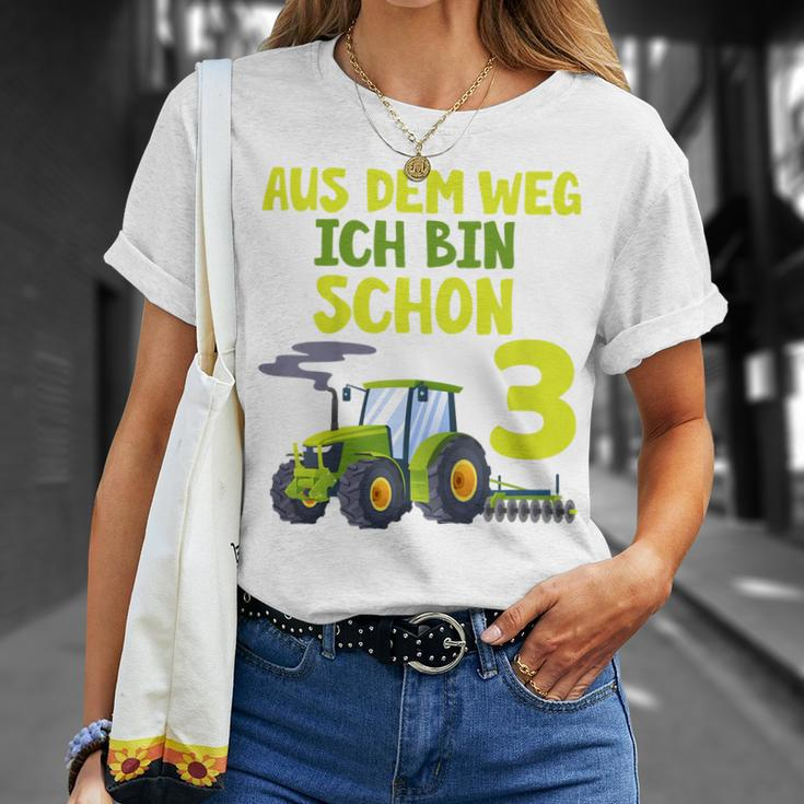 Kinder Ich Bin Schon 3 Traktor T-Shirt für Jungen, Trecker Motiv Geschenke für Sie
