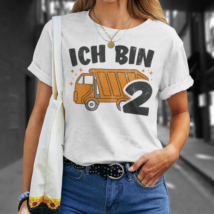 Kinder Müllauto T-Shirt 2. Geburtstag, Müllabfuhr Design für Jungen Geschenke für Sie