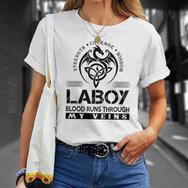 Laboy Blood Runs Through My Veins Unisex T-Shirt Gifts for Her