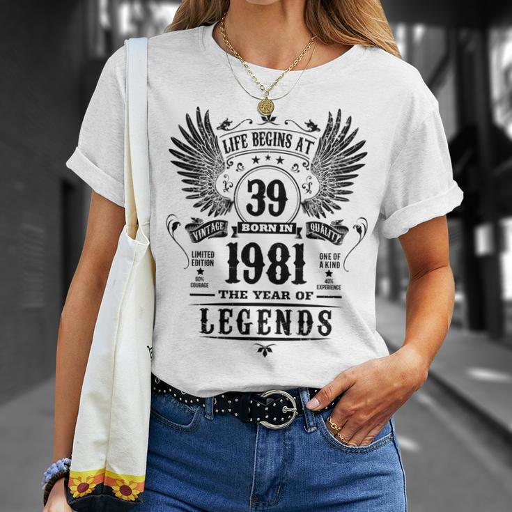 Legende Geburtstag 1981 Langarm-Shirt, 39 Jahre Jubiläum Geschenke für Sie