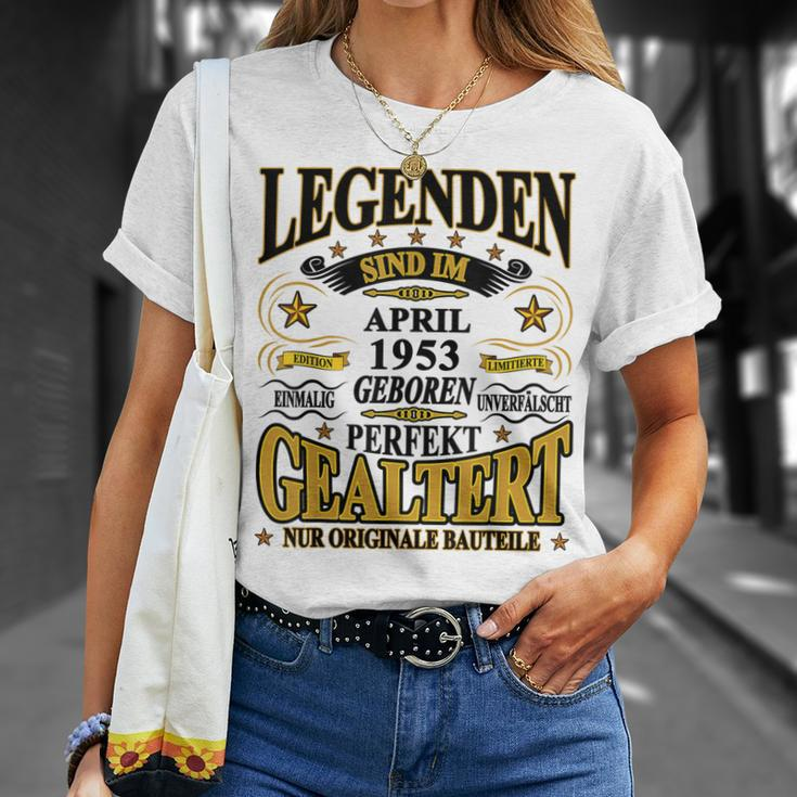 Legenden Sind Im April 1953 Geboren 70 Geburtstag Lustig V2 T-Shirt Geschenke für Sie