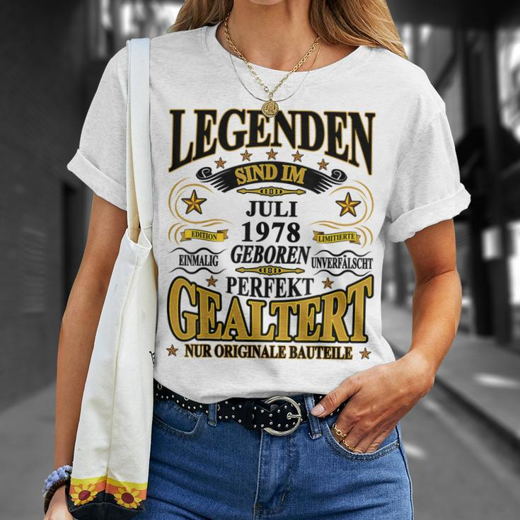 Legenden Sind Im Juli 1978 Geboren 45 Geburtstag Lustig V2 T-Shirt Geschenke für Sie