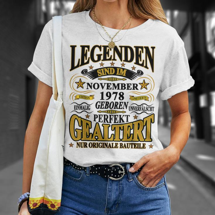 Legenden Sind Im November 1978 Geboren 45 Geburtstag Lustig T-Shirt Geschenke für Sie