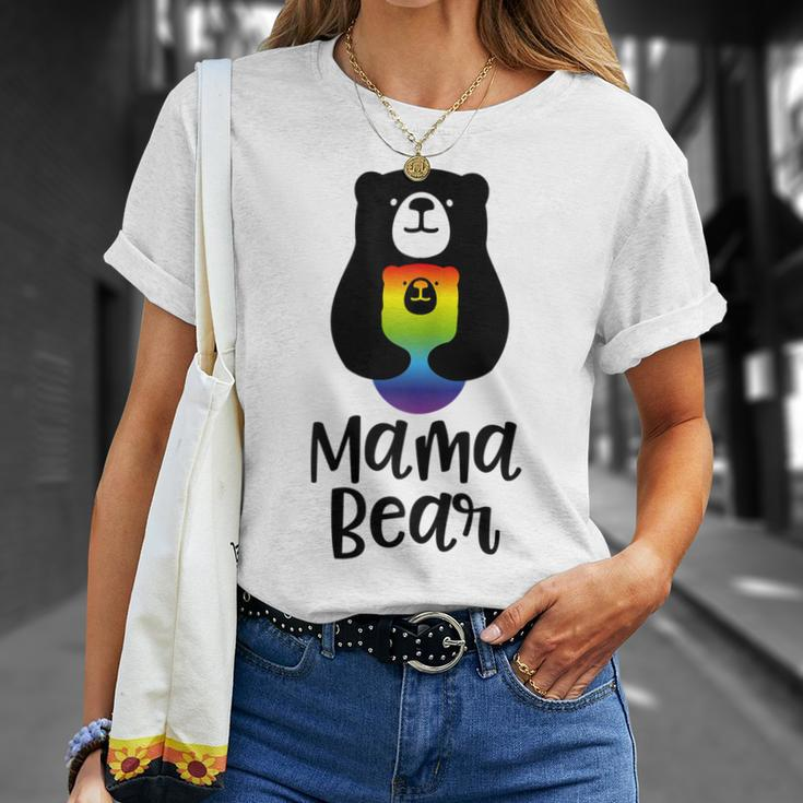 Lgbt Mom Mama Bear Mothers Gift Rainbow Gift For Womens Unisex T-Shirt Gifts for Her