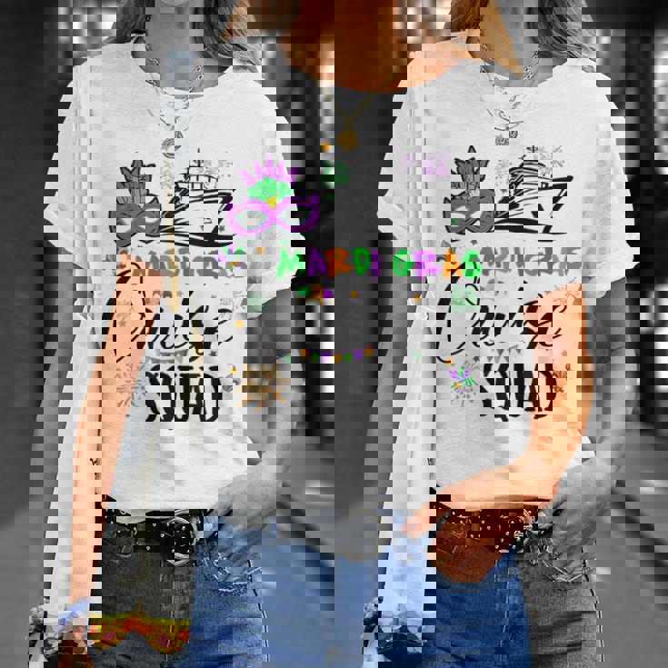 Mardi Gras Cruise Squad Matching Family Vacation V2 T-Shirt - Seseable