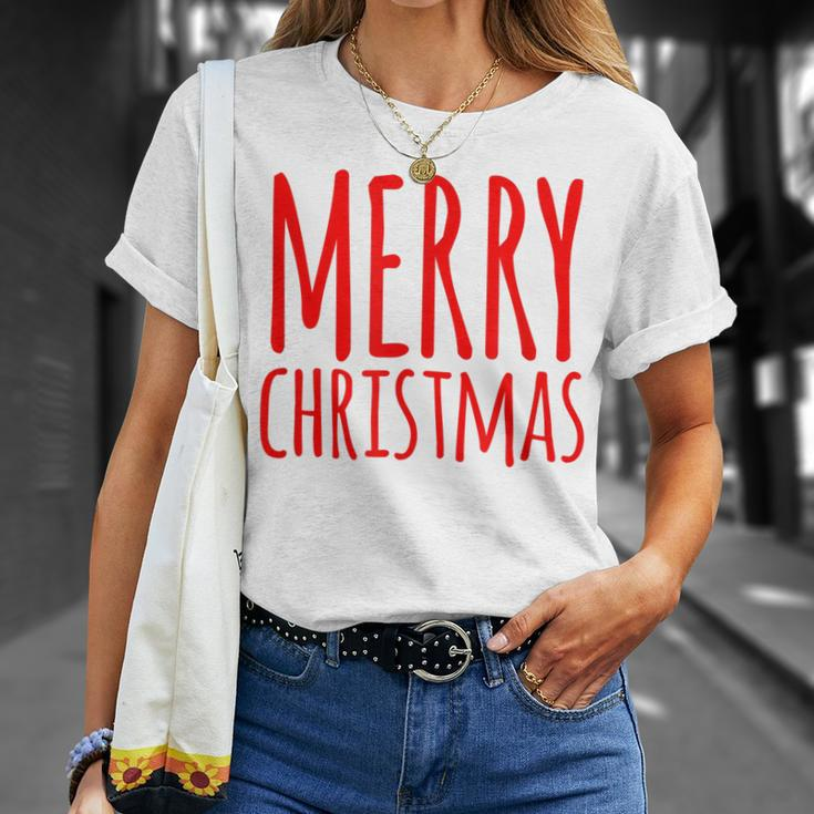 Merry Christmas Weihnachts Spruch Dekoration Damen Herren V3 T-Shirt Geschenke für Sie