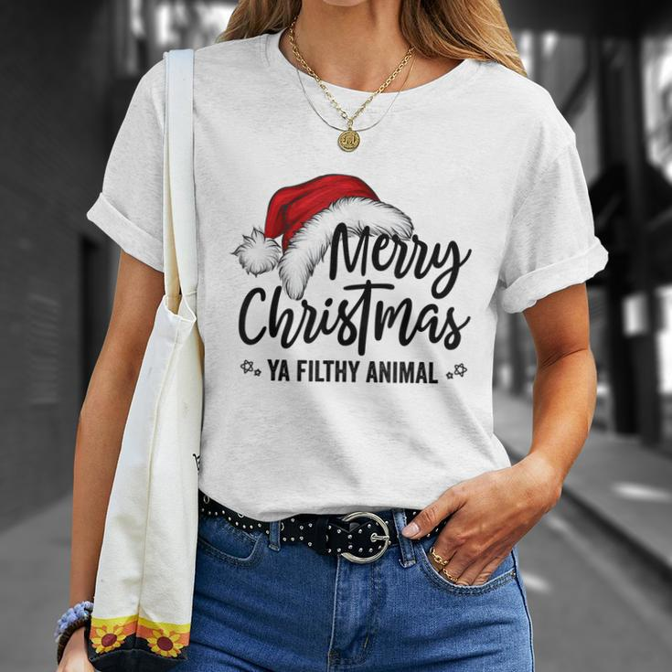 Merry Christmas Ya Filthy Animals Funny Christmas V2 Unisex T-Shirt Gifts for Her