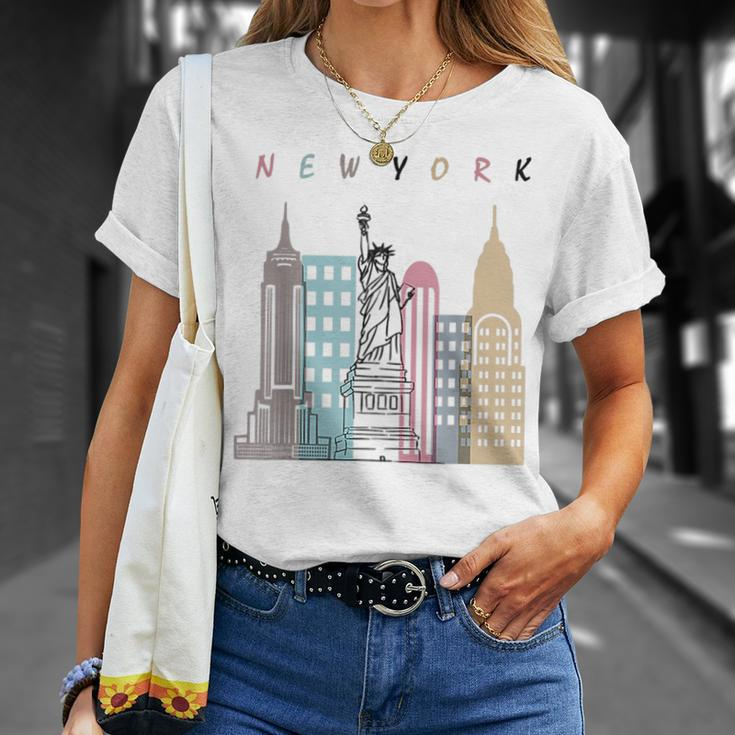 Nyc New York City Manhattan Skylines Statue Of Liberty Unisex T-Shirt Gifts for Her