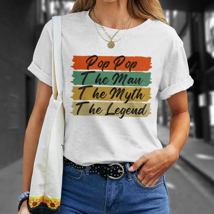 Poppop The Man The Myth The Legend Vintage Daddy Gift Unisex T-Shirt Gifts for Her