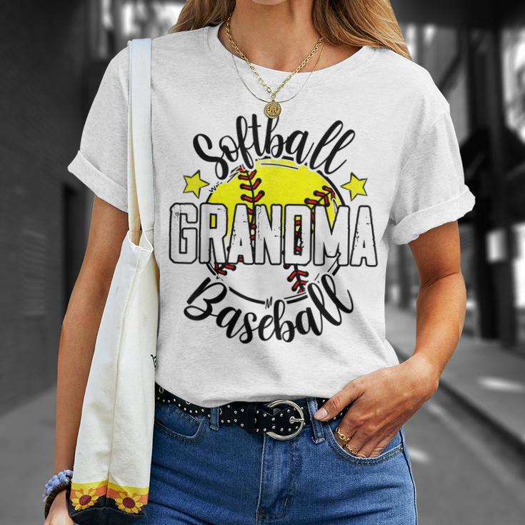 Softball Baseball Grandma Gift Mothers Day Unisex T-Shirt Gifts for Her