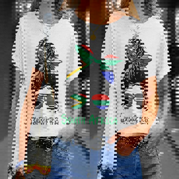 South Africa Girl South African Girl South Africa Woman Flag Unisex T-Shirt Gifts for Her