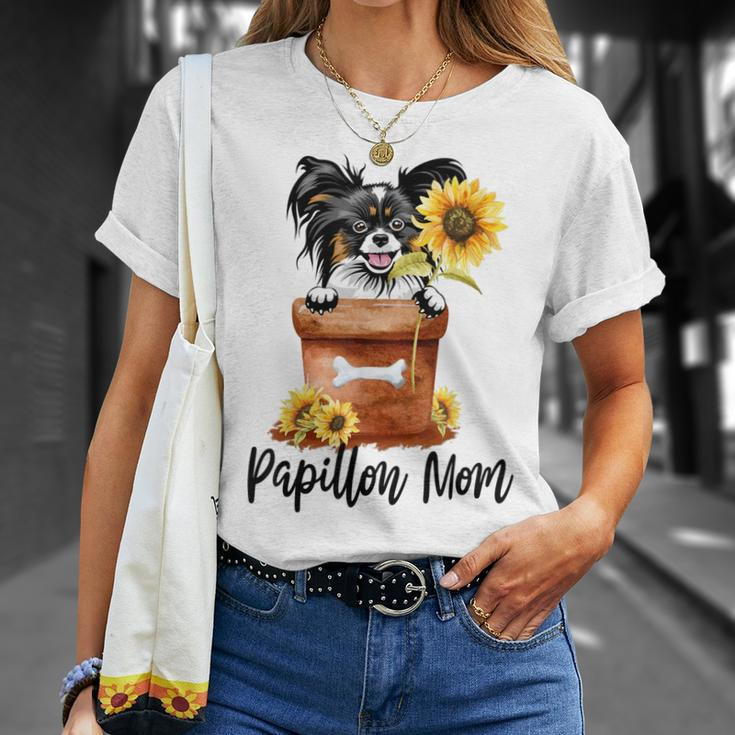 Sunflower Papillon Mom Dog Lover Gifts Gift For Womens Unisex T-Shirt Gifts for Her