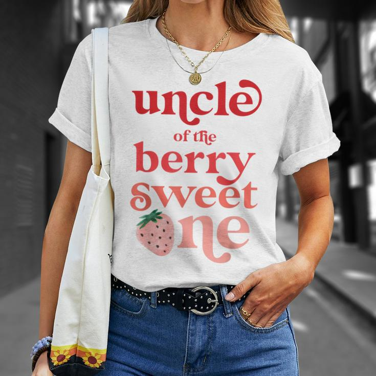 Uncle Of The Berry Sweet One Strawberry First Birthday 1St Gift For Mens Unisex T-Shirt Gifts for Her