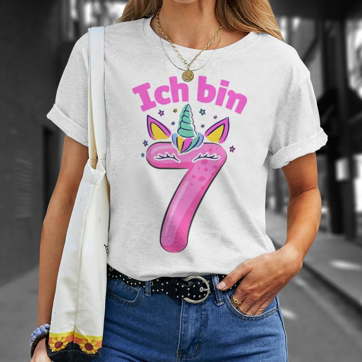 Unicorn 7. Geburtstag T-Shirt für Mädchen, Zauberhaftes 7 Jahre Motiv Geschenke für Sie