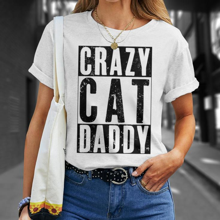 Mens Vintage Crazy Cat Daddy Best Cat Dad Ever T-Shirt Gifts for Her