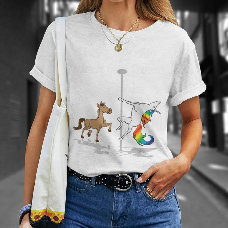 Your Uncle My Guncle You Me Pole Dancing Unicorn Unisex T-Shirt Gifts for Her