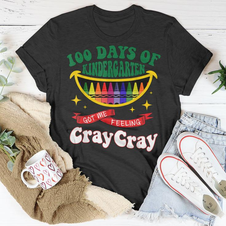 100 Days Of Kindergarten Got Me Feeling Cray-Cray T-Shirt Funny Gifts
