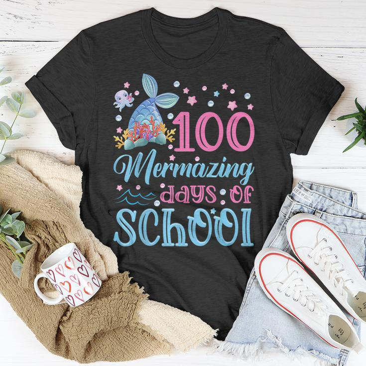 100 Days School Mermaid Girl 100 Mermazing Days Of School V2 T-shirt Personalized Gifts