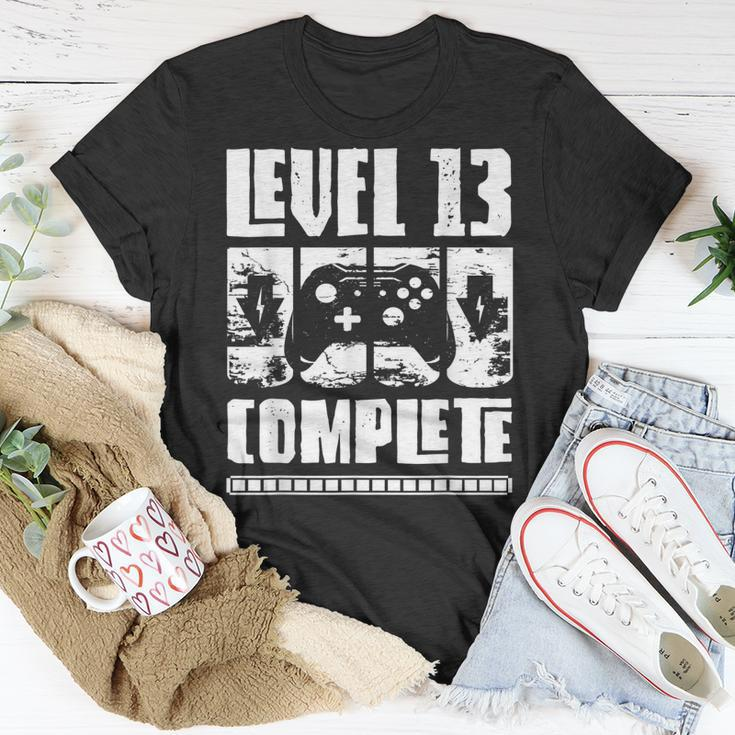13 Jahre Geburtstags Junge Gamer Level 13 Complete T-Shirt Lustige Geschenke
