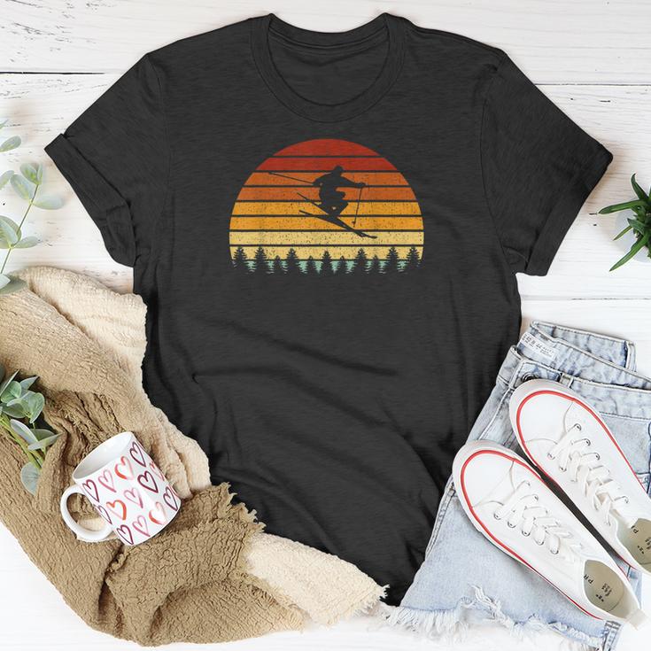 Vintage Sun Skiing Gift For Skiers Unisex T-Shirt