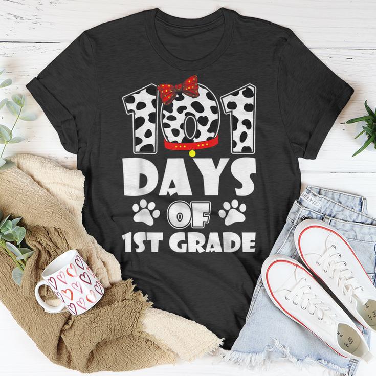 Happy 101 Days School 1St Grade Dog 100 Days Smarter Student  Unisex T-Shirt