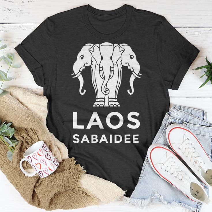 Laos Erawan  3 Headed Elephant Funny Laotian Gift Unisex T-Shirt