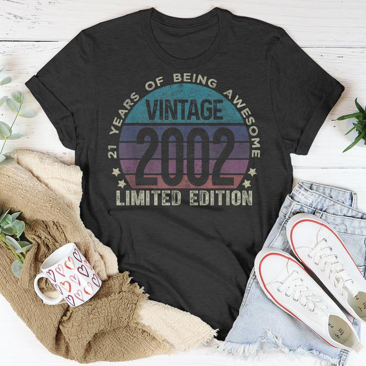 21St Birthday 21 Year Old Gifts Vintage 2002 Limited Edition Unisex T-Shirt Unique Gifts
