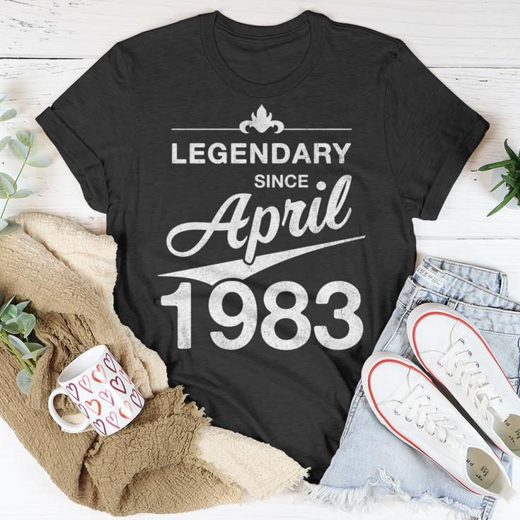 40 Geburtstag 40 Jahre Alt Legendär Seit April 1983 V3 T-Shirt Lustige Geschenke