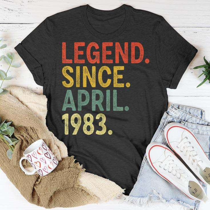 40 Year Old Legend Since April 1983 40Th Birthday Unisex T-Shirt Unique Gifts