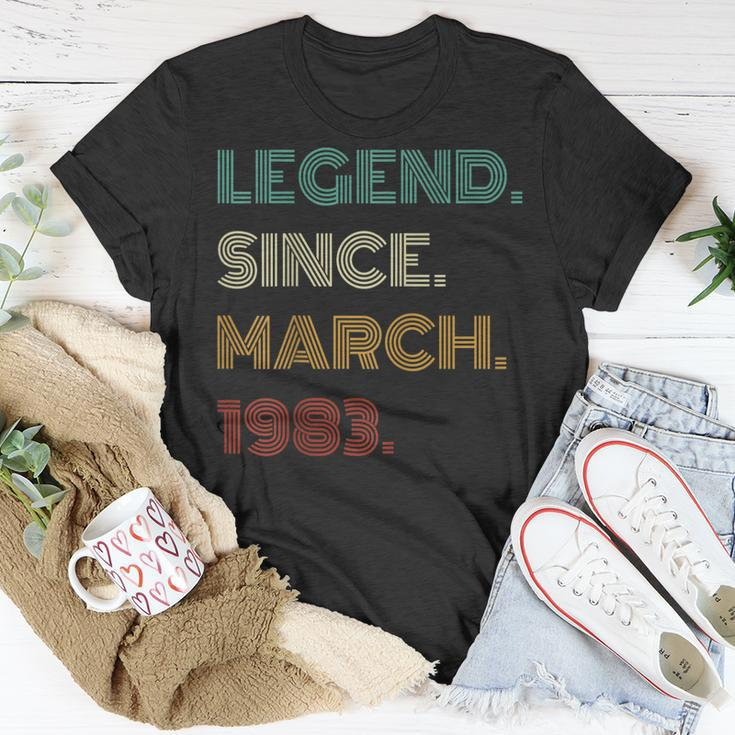 40 Years Old Legend Since March 1983 40Th Birthday Unisex T-Shirt Unique Gifts