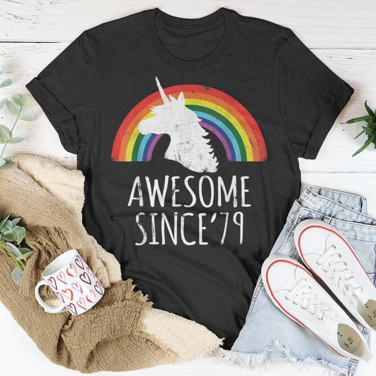 40Th Birthday 40 Years Old Unicorn Awesome Since 1979 Shirt Unisex T-Shirt Unique Gifts