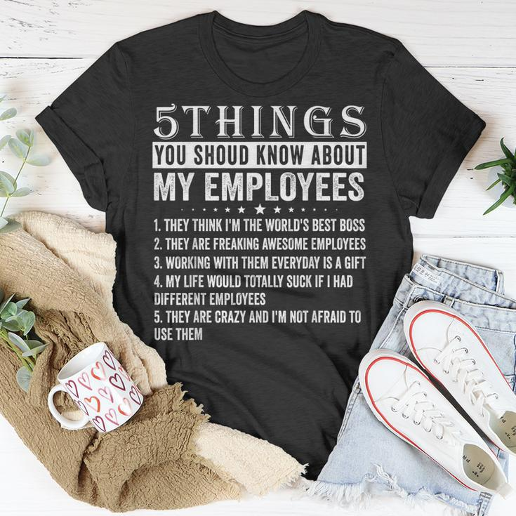 5 Things You Should Know About My Employees Job T-Shirt Funny Gifts