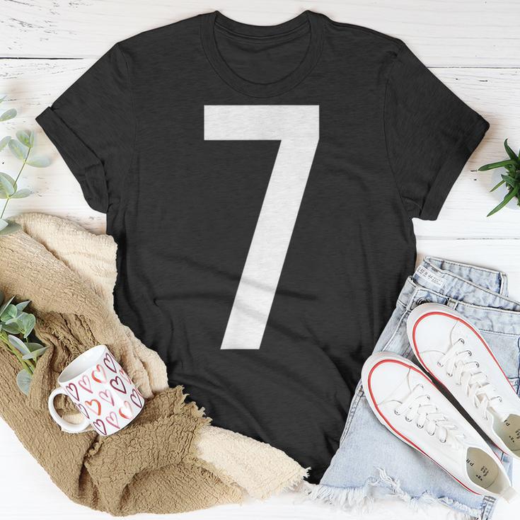 7 Zahlen Buchstaben Symbol Alphabet Initiale T-Shirt Lustige Geschenke